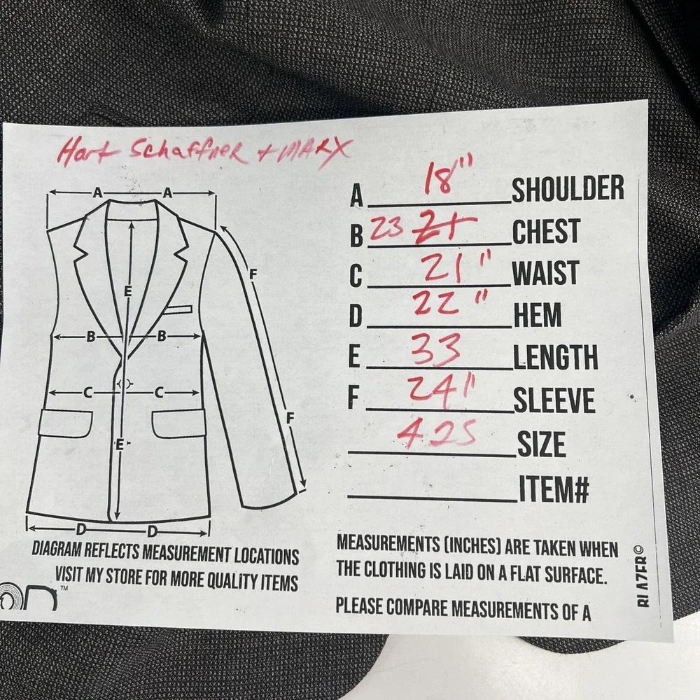 Hart Schaffner Marx Blazer Mens 42S Gray Tweed Sport Coat Dillard's Made USA